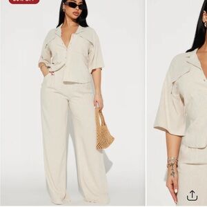 Fashion Nova roslyn linen pant set
